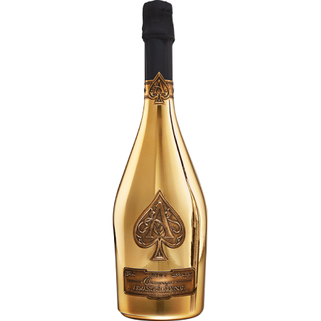 Armand de Brignac champagne in a sleek gold bottle, perfect for luxury celebrations in Mallorca