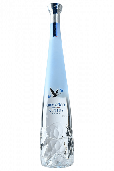 Grey Goose Altius vodka in a sleek bottle with a crystal base, perfect for luxury gatherings in Mallorca