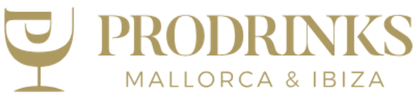 ProDrinks logo with a wine glass icon, representing premium drinks in Mallorca & Ibiza