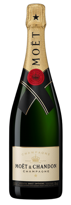 Moët & Chandon champagne with golden foil, perfect for celebrating in Mallorca